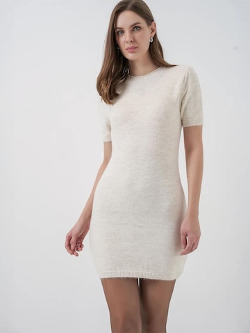 Abito in maglia di Bigdart in bianco: frontale