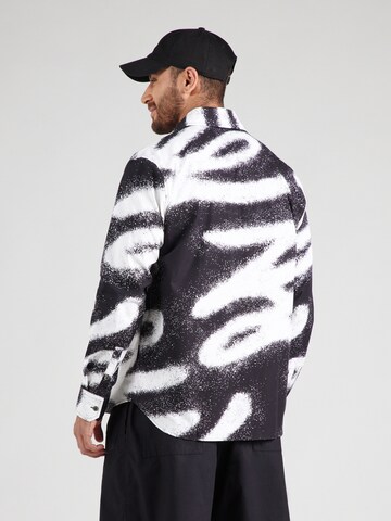 Karl Lagerfeld Regular fit Πουκάμισο σε μαύρο: πίσω