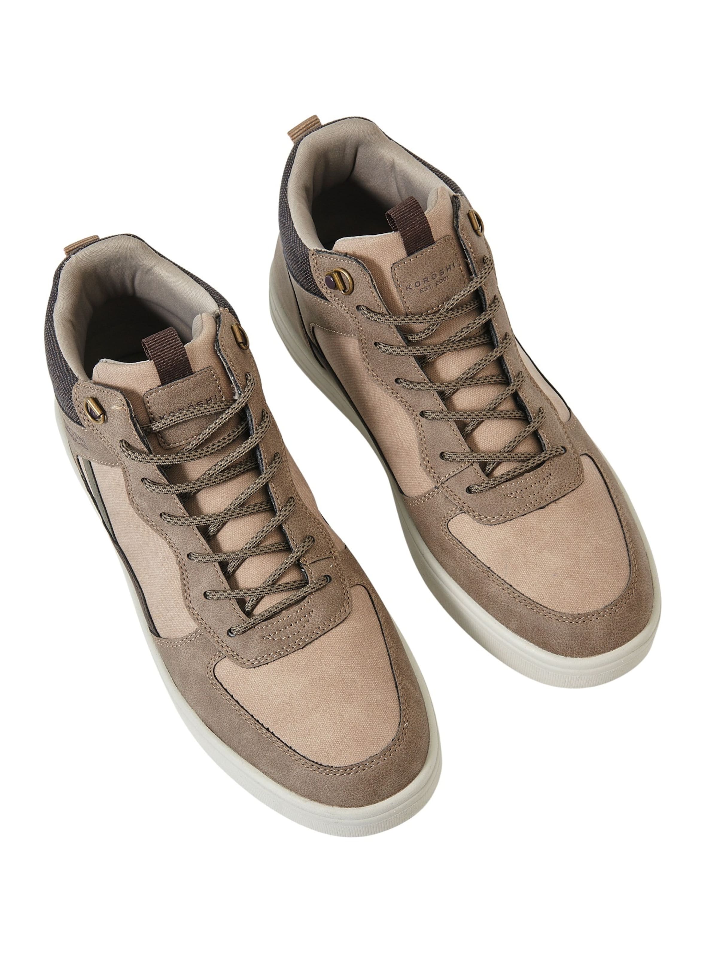 KOROSHI Високи маратонки в кафяво