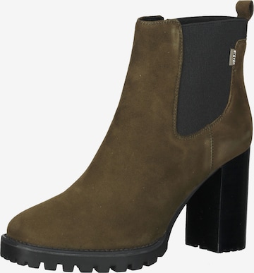 Steven New York Chelsea Boots in Green: front