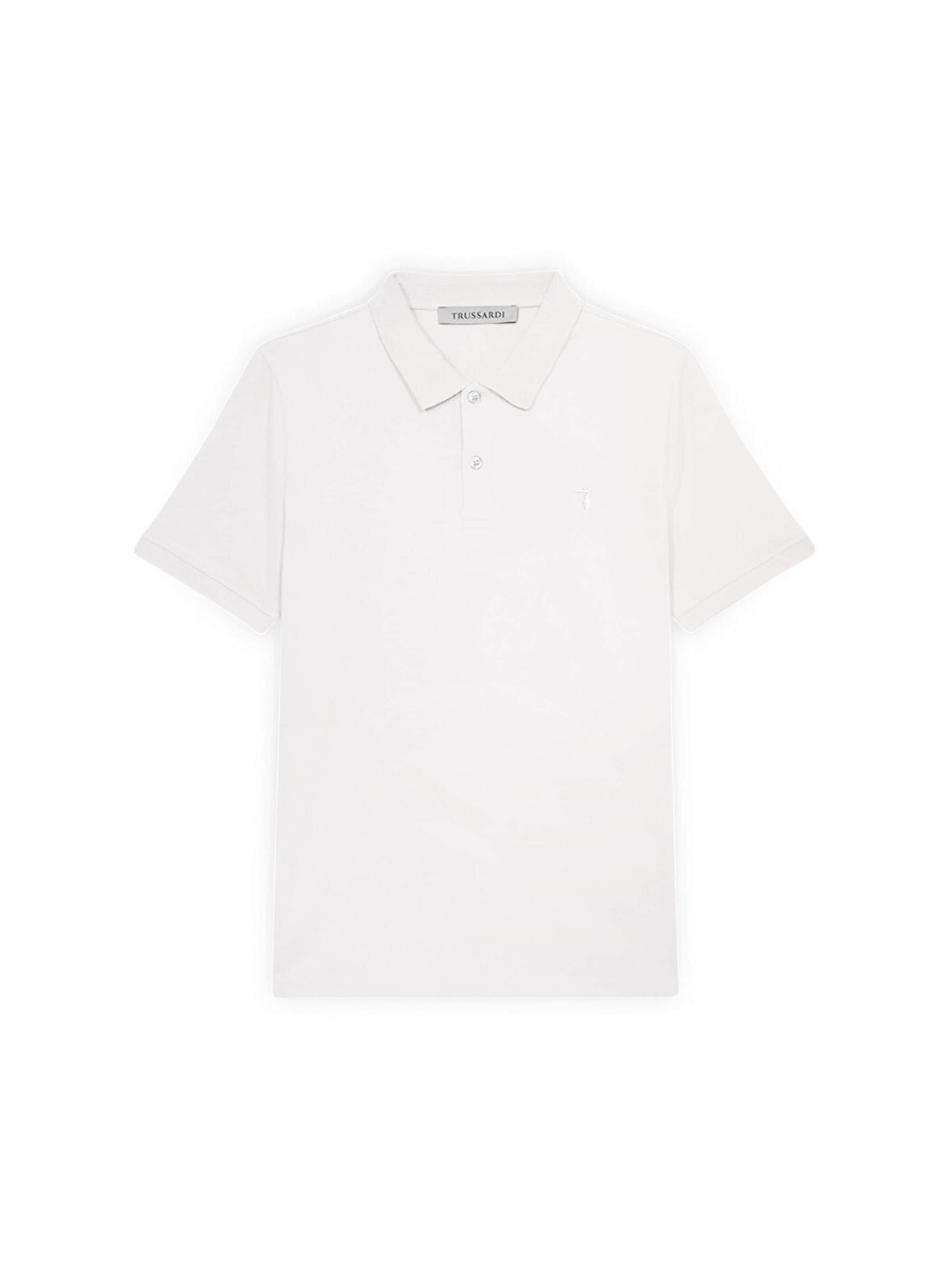 Trussardi - Camiseta de fútbol en blanco: frente