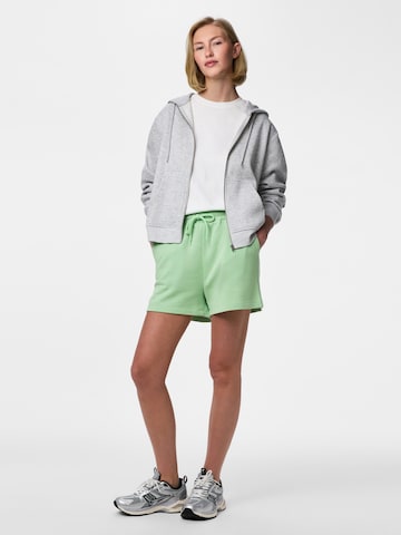 PIECES Regular Trousers 'PCCHILLI' in Green