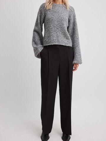 NA-KD Wide leg Pants in Black: front