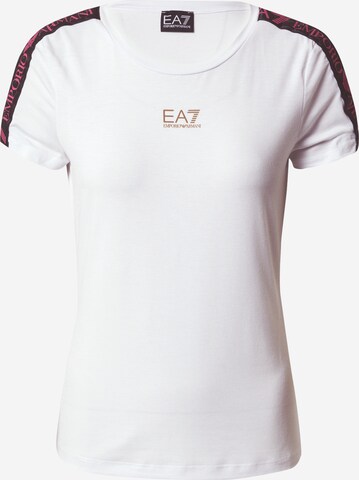 EA7 Emporio Armani - Camiseta funcional en blanco: frente