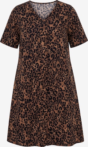 Ulla Popken Kleid in Braun: Vorderseite