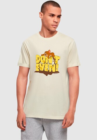 ABSOLUTE CULT Shirt 'Tom and Jerry - Don't Even' in Beige: voorkant
