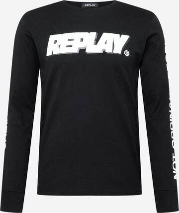 T-Shirt REPLAY en noir : devant