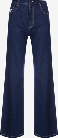 Karl Kani Wide leg Jeans in Blauw: voorkant