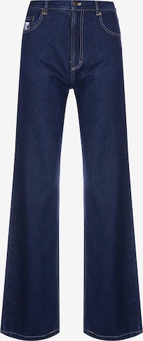 Karl Kani Wide leg Jeans in Blauw: voorkant