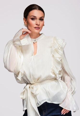 Ombre Bluse in Beige