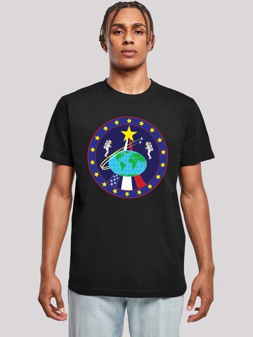 T-Shirt 'Nasa Classic Globe Astronauts' F4NT4STIC en noir : devant