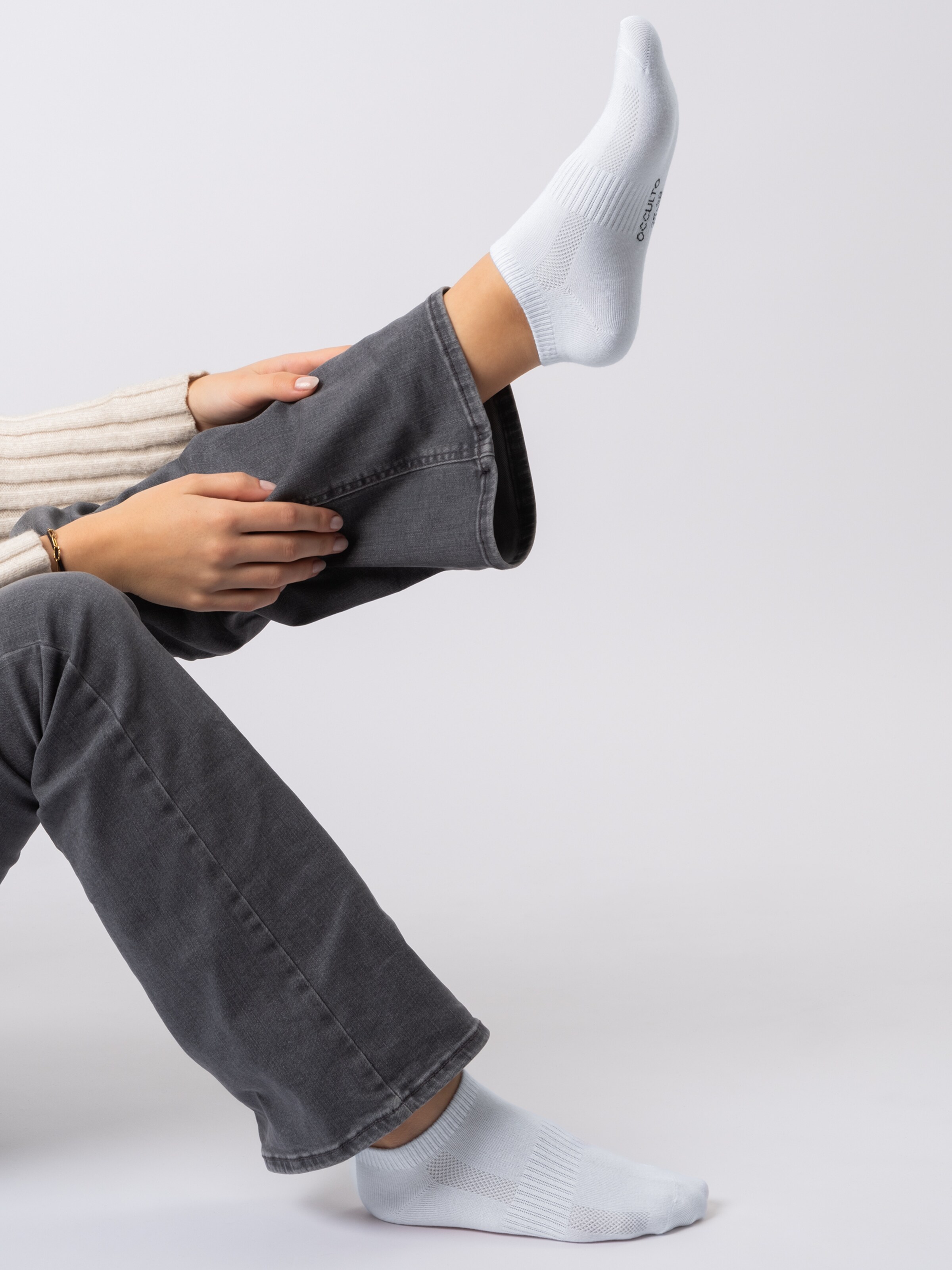 Calzino invisibile 'Sunny' di Occulto in bianco: frontale