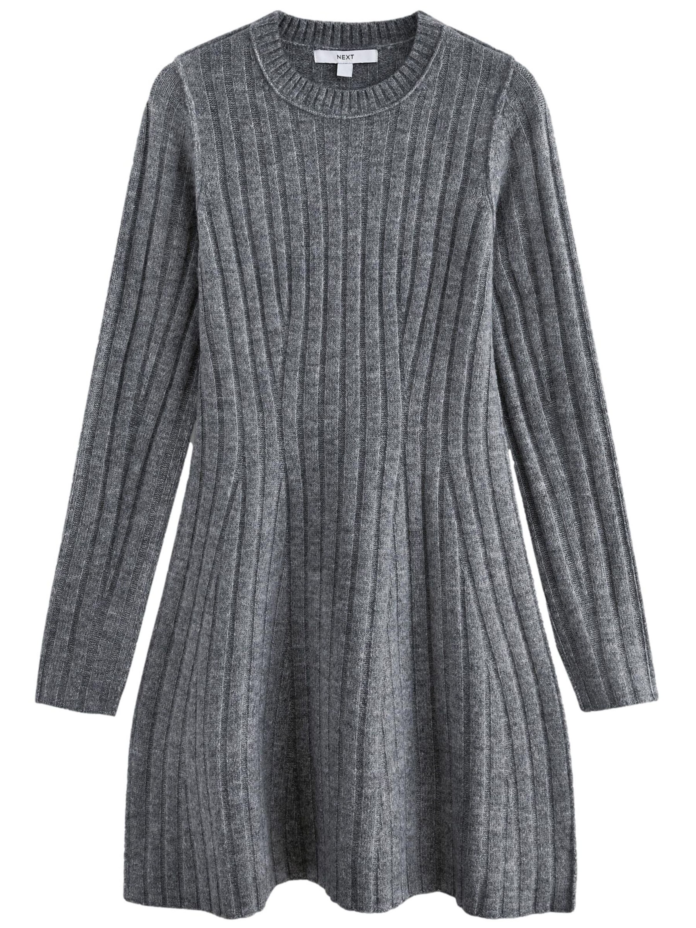 Next Πλεκτό φόρεμα σε γκρι: μπροστά