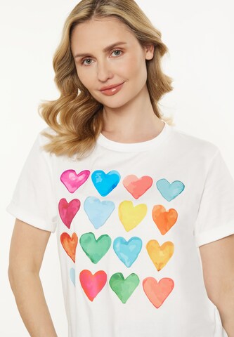 usha BLUE LABEL Särk 'Fashion Look', värv valge