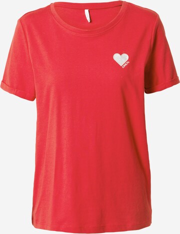 T-shirt 'KITA' ONLY en rouge : devant