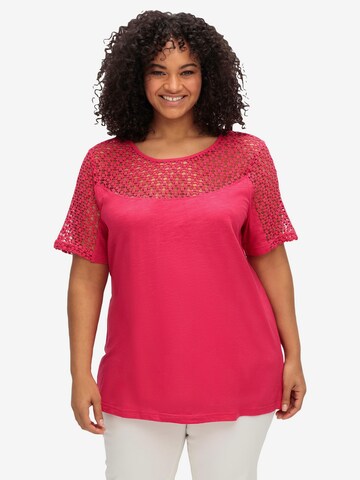 SHEEGO T-shirt i rosa: framsida