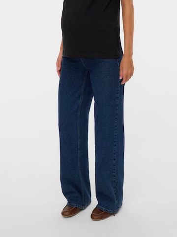 MAMALICIOUS Wide Leg Jeans in Blau: Vorderseite