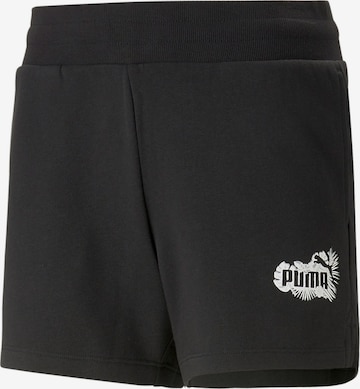 PUMA - Calças de desporto 'FLOWER POWER 4"' em preto: frente