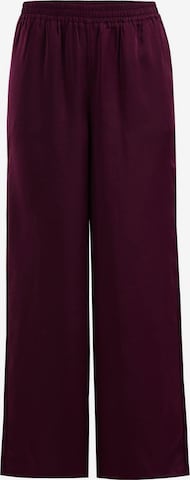 WE Fashion Wide leg Trousers in Purple: front