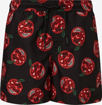 QS Badeshorts in Schwarz: Vorderseite