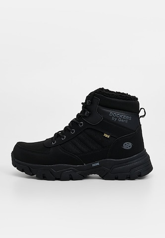 Boots stringati di Dockers by Gerli in nero: frontale
