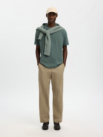 SELECTED Μπλουζάκι 'SLHCOLMAN200' σε πράσινο