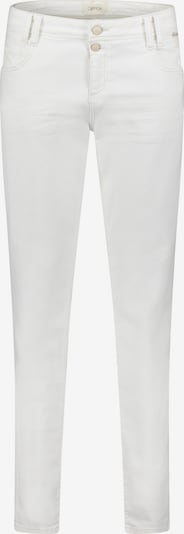 Cartoon Boyfriend-Hose mit Stickerei in weiß, Produktansicht