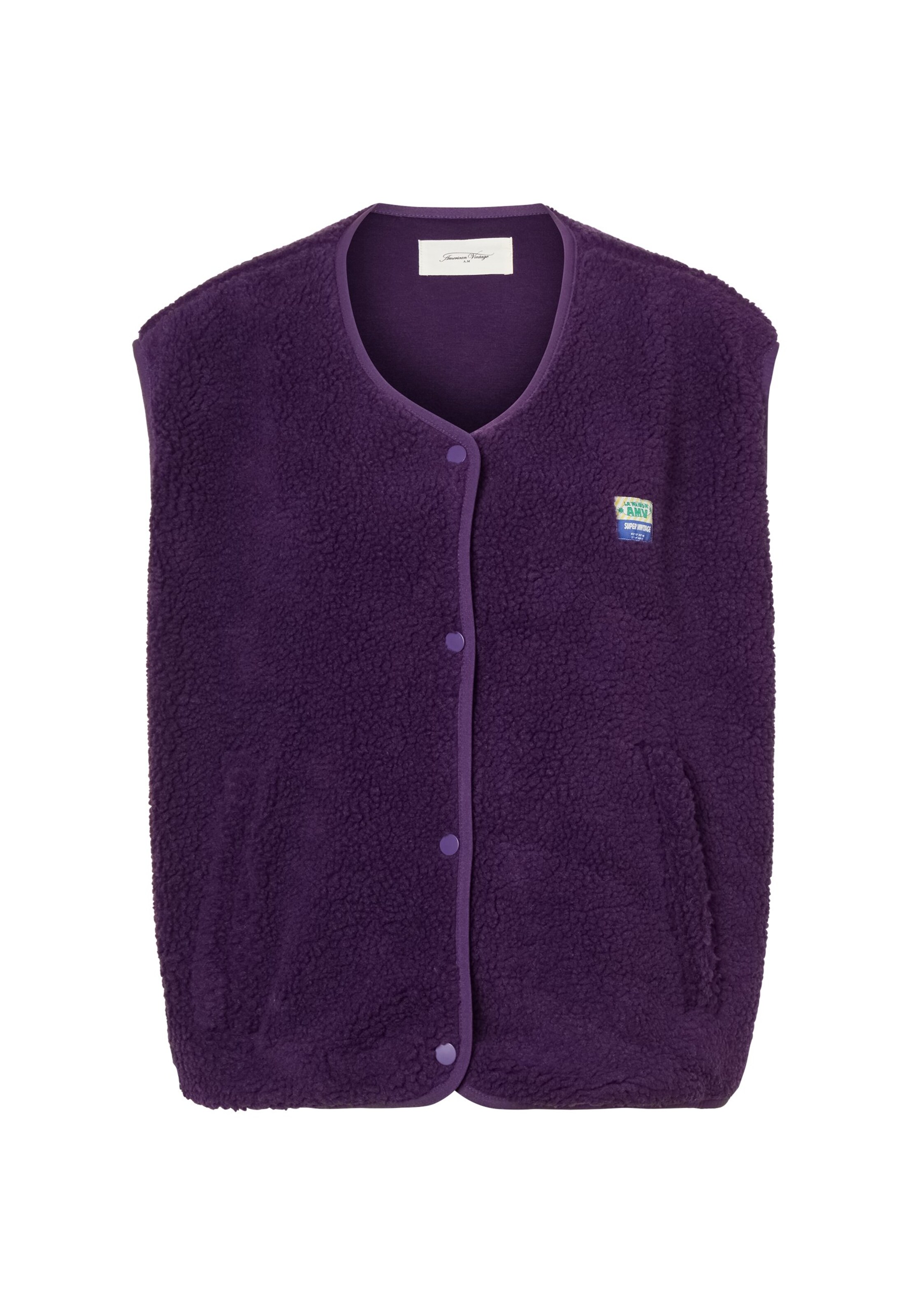 AMERICAN VINTAGE Weste 'HOKTOWN' in Lila: Vorderseite