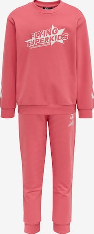 Hummel Tracksuit in Pink: front