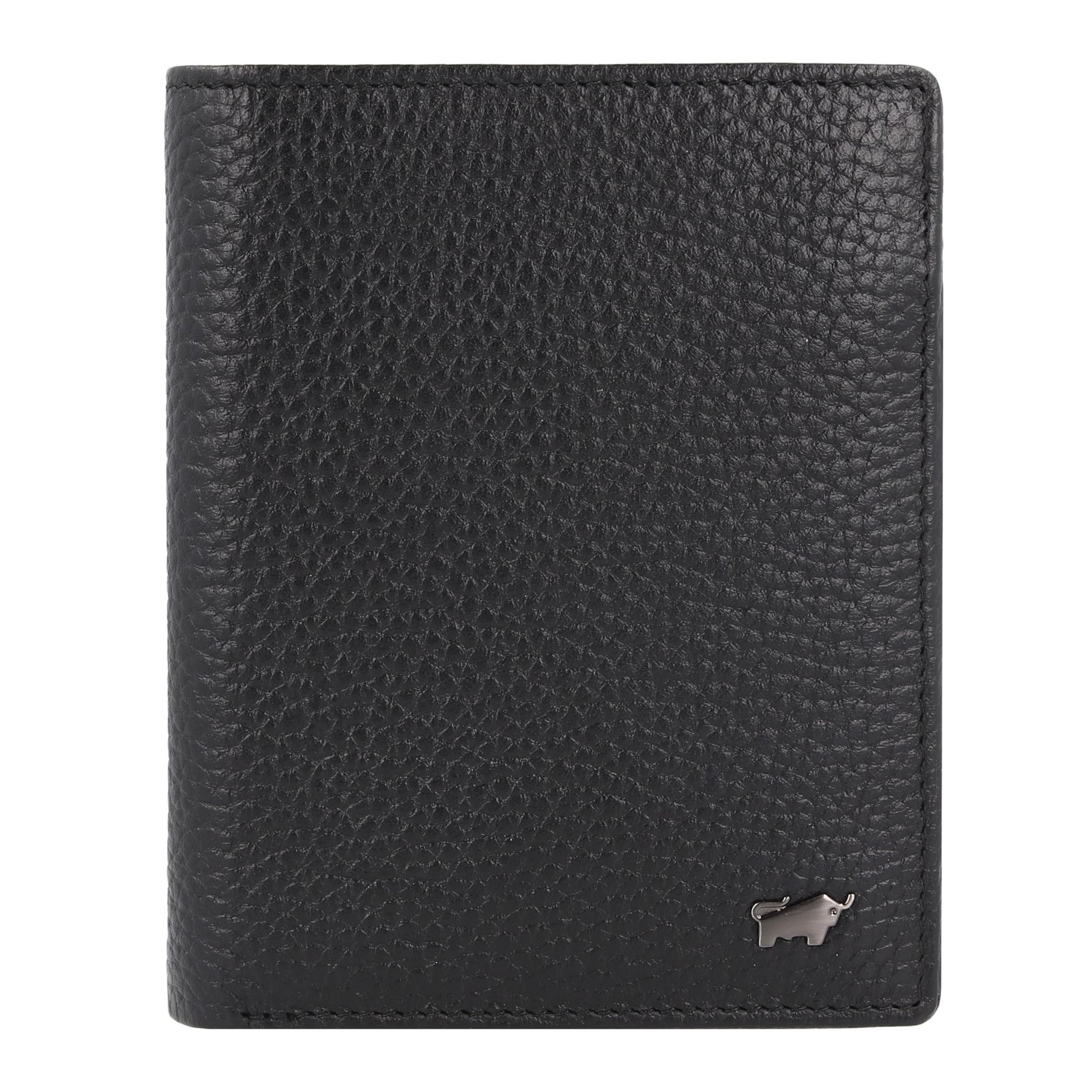 Braun Büffel Wallet 'Theo' in Black: front