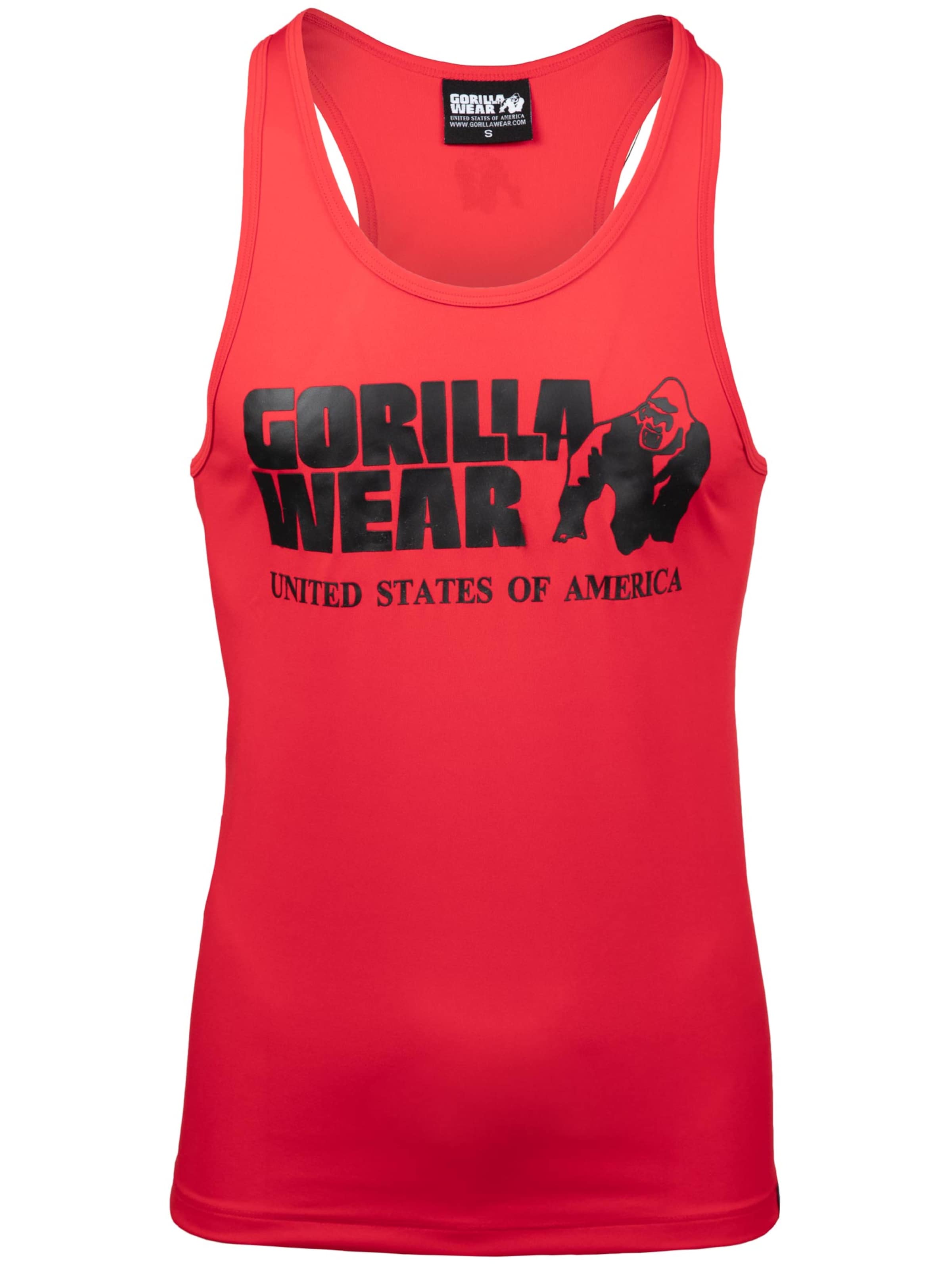 Gorilla Wear Shirt in Rood: voorkant