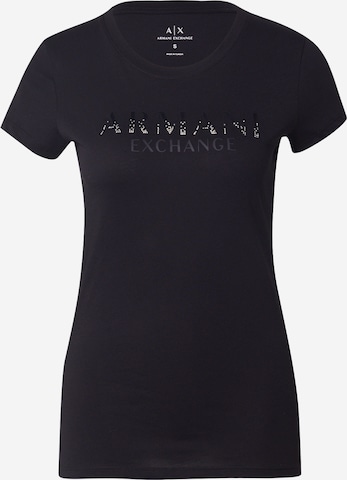 ARMANI EXCHANGE Футболка в Черный: спереди