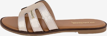 Les Tropéziennes Sandal 'Ledersandalen von Les Hamigos' in Gold: front