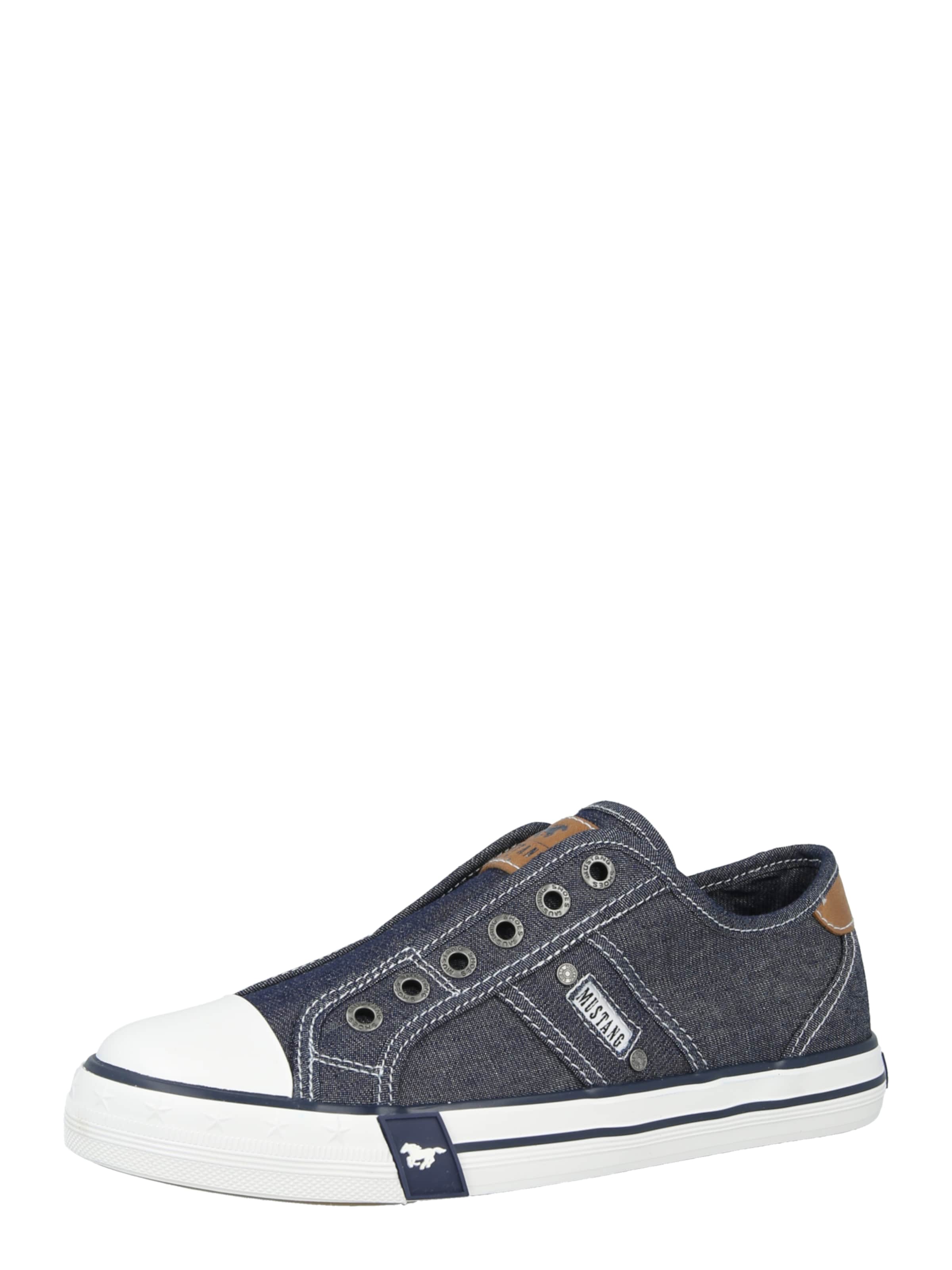 MUSTANG Slip-on obuv - Modrá: predná strana