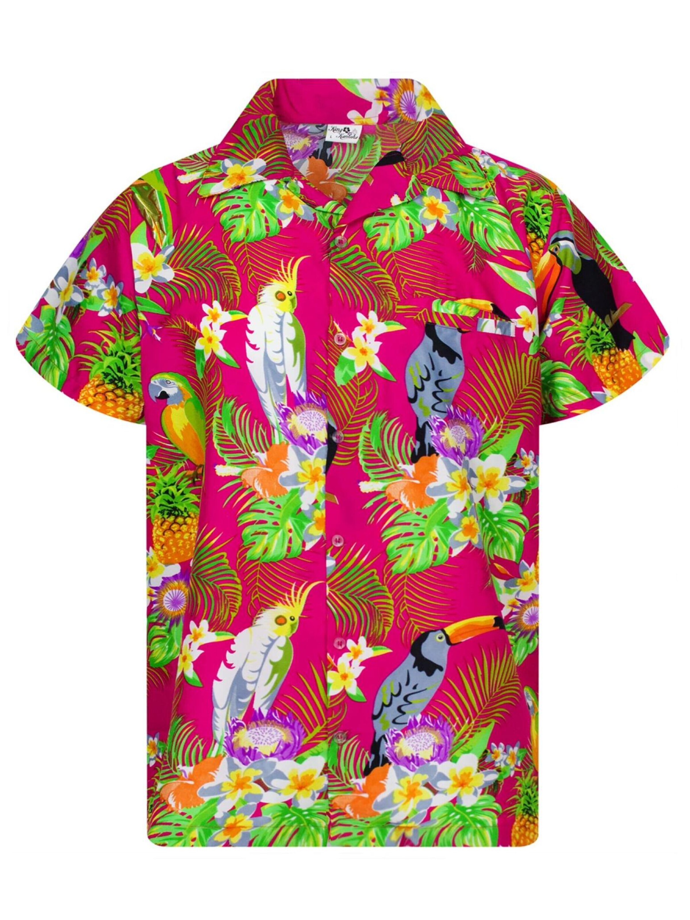 Maglietta 'Parrot Cockatoo' di King Kameha in rosa: frontale