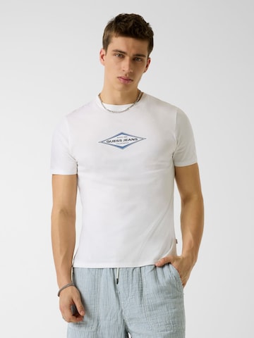 GUESS JEANS Tričko 'Diamond' - Biela: predná strana