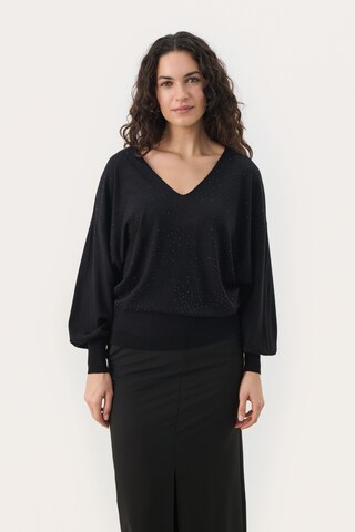 Pull-over 'Macea' Part Two en noir : devant