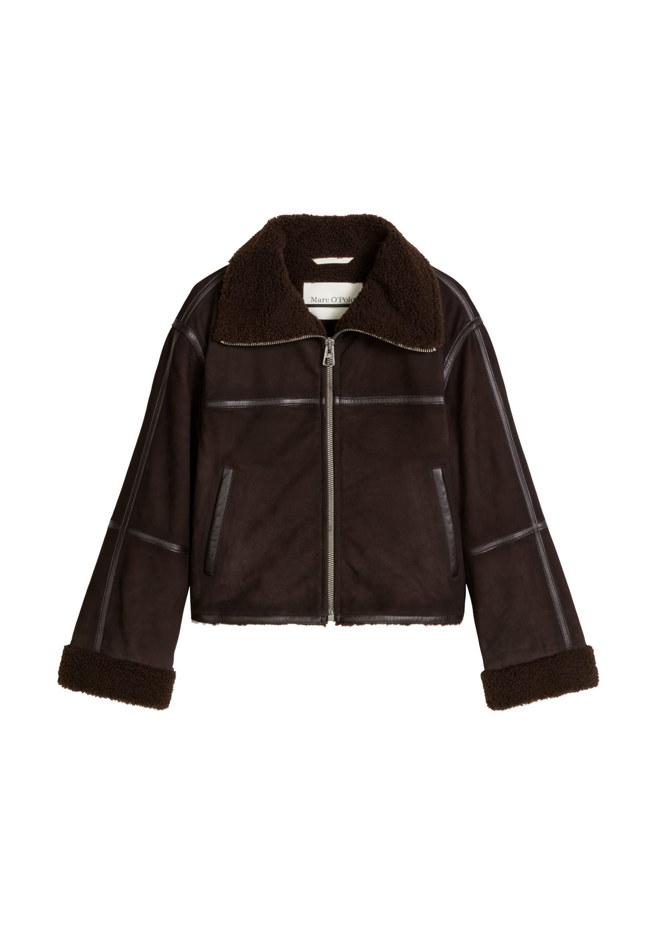 Veste mi-saison Marc O'Polo en marron : devant
