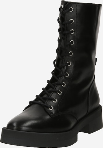 STEVE MADDEN - Bota com atacadores 'Manou' em preto: frente