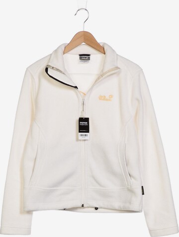 JACK WOLFSKIN Sweatshirt & Zip-Up Hoodie in L in White: front