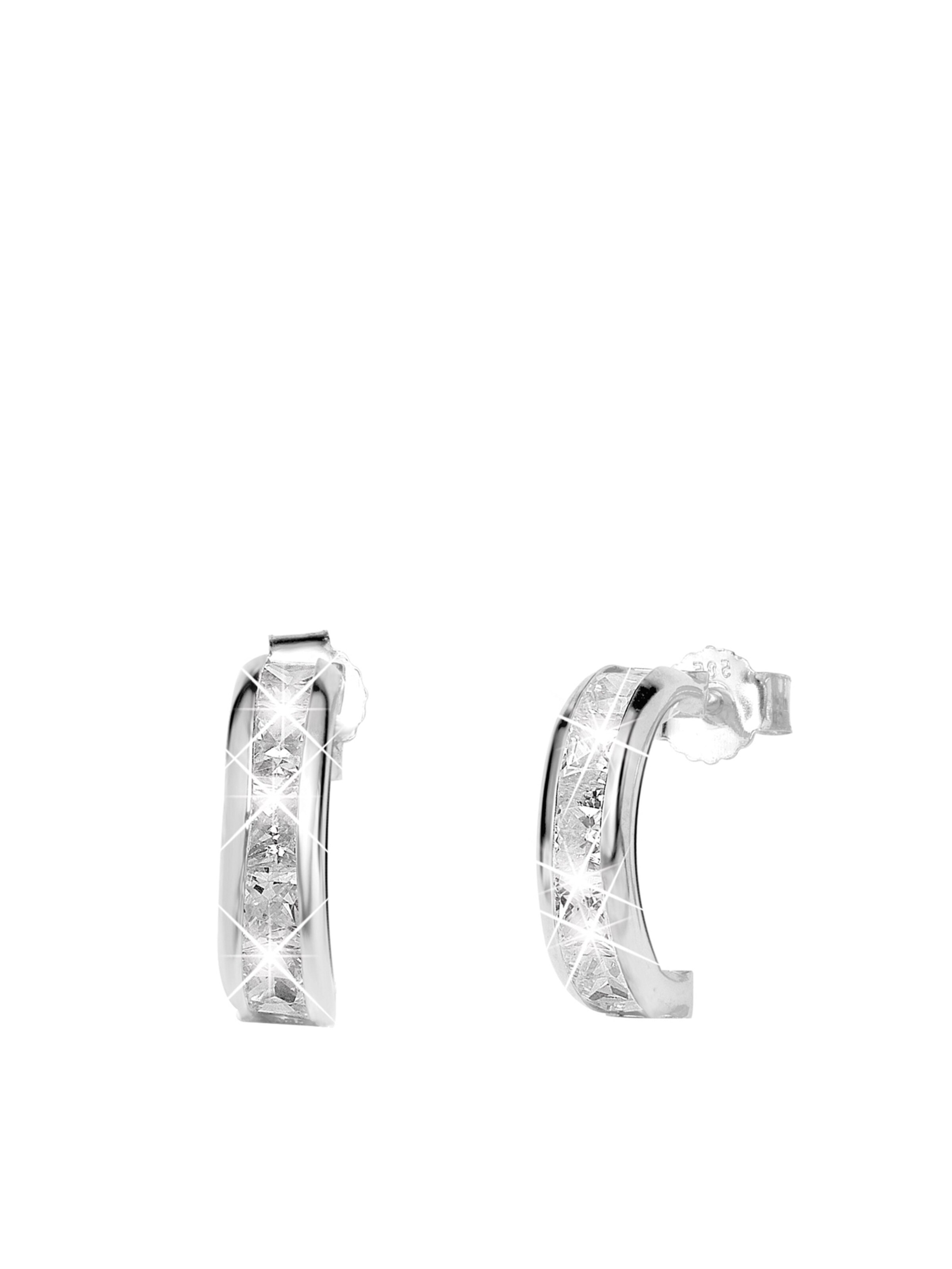 Lucardi Oorbellen 'Klassisch' in Zilver: voorkant