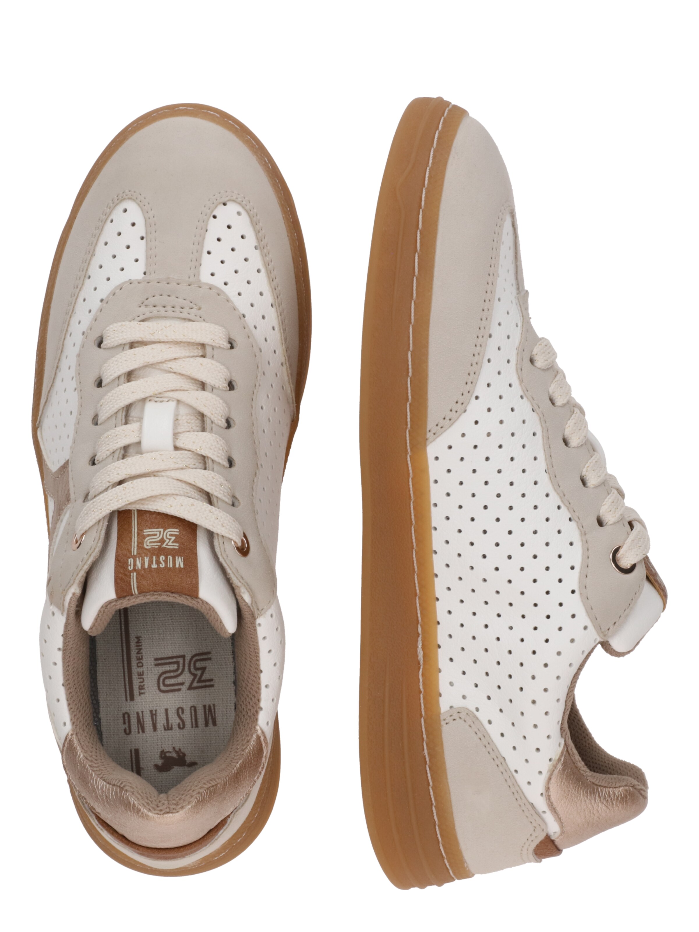 Baskets basses MUSTANG en beige