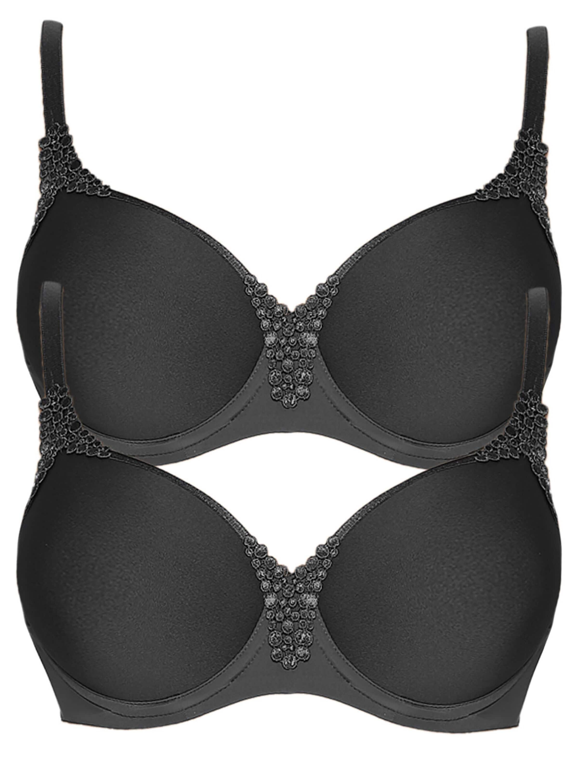 VIANIA Classic Bra 'Carola' in Grey: front