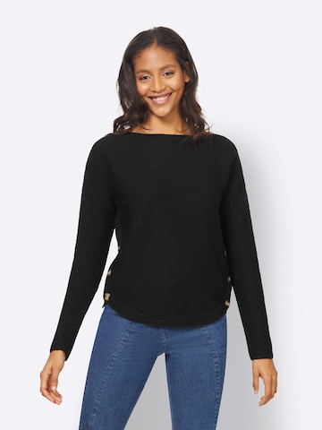 Pull-over heine en noir : devant