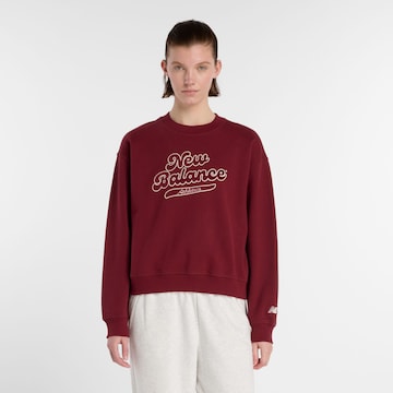 Sweat-shirt 'Athletics Legacy' new balance en rouge : devant