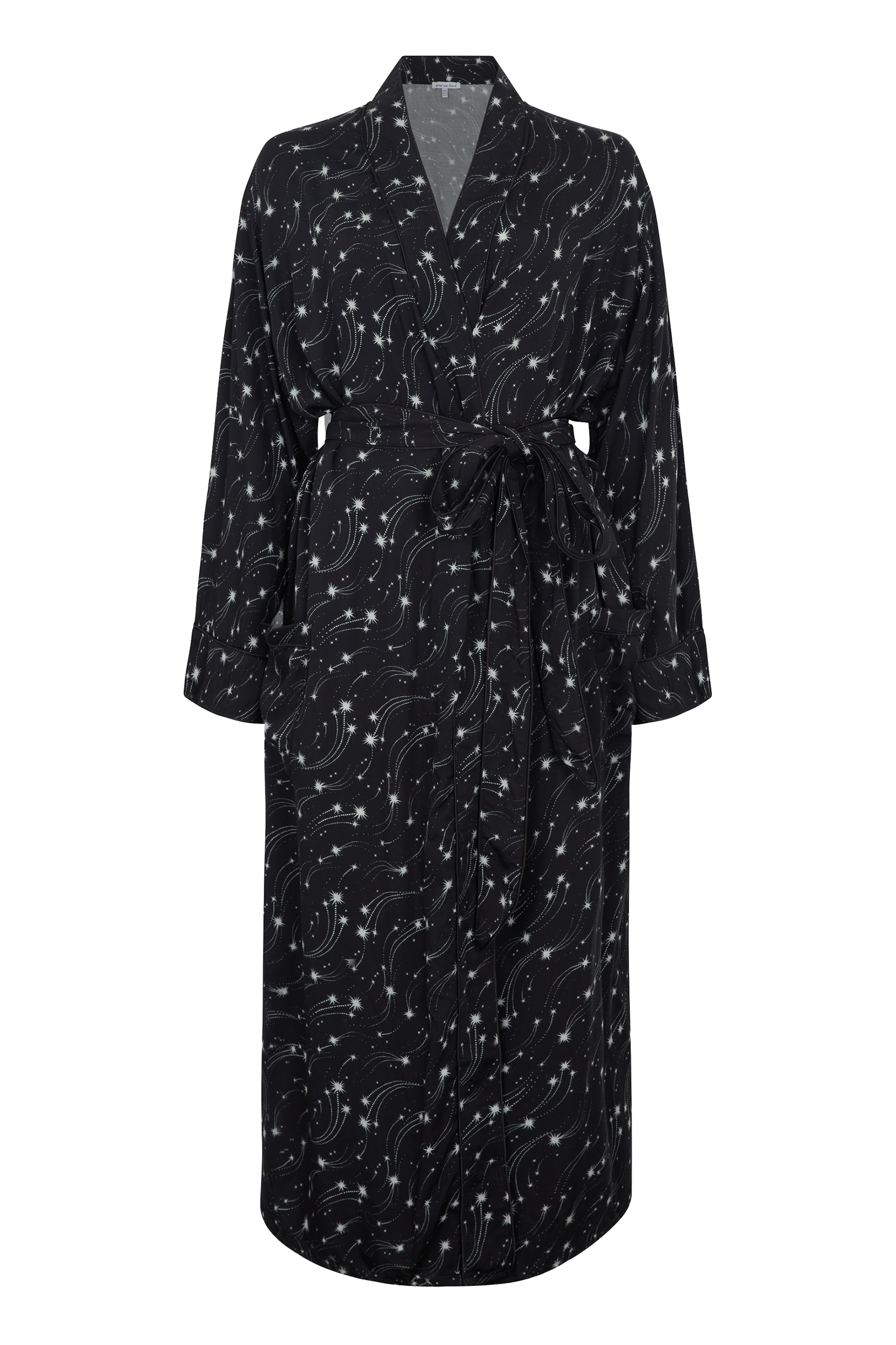 lily and lionel Bademantel 'Corina' in Schwarz: Vorderseite