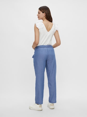 MAMALICIOUS Regular Pleat-front trousers 'Milana' in Blue