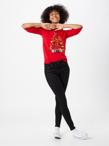 VERO MODA Sveter 'CHRISTMAS TREE' - Červená