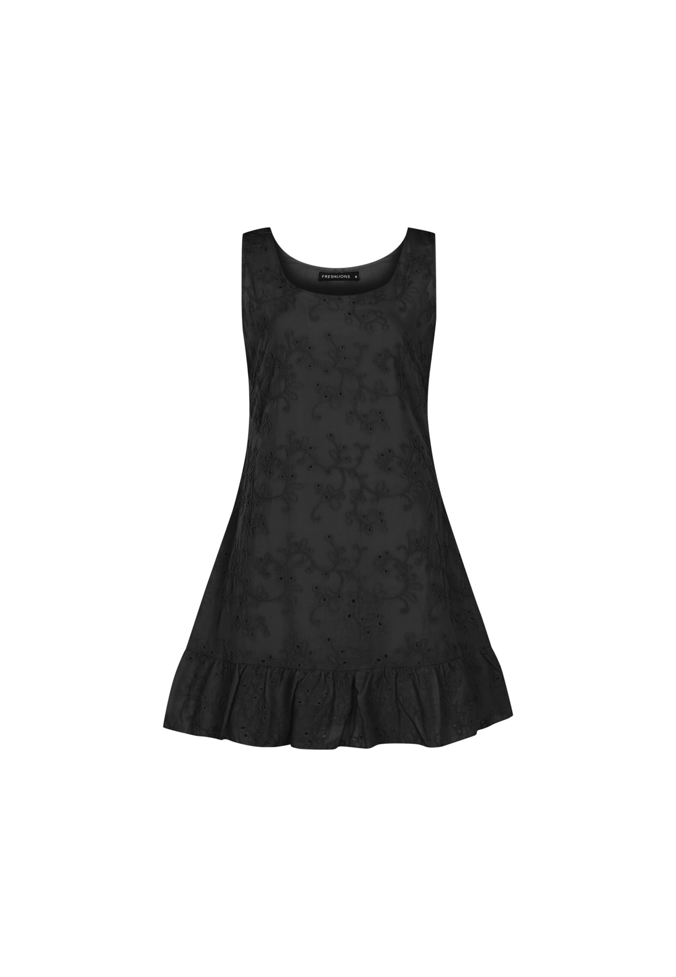 FRESHLIONS Minikleid 'Avery' in Schwarz: Vorderseite