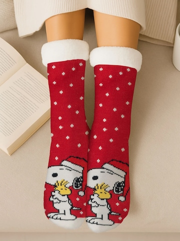 Snoopy & Die Peanuts Socken‌‌‌ in Rot